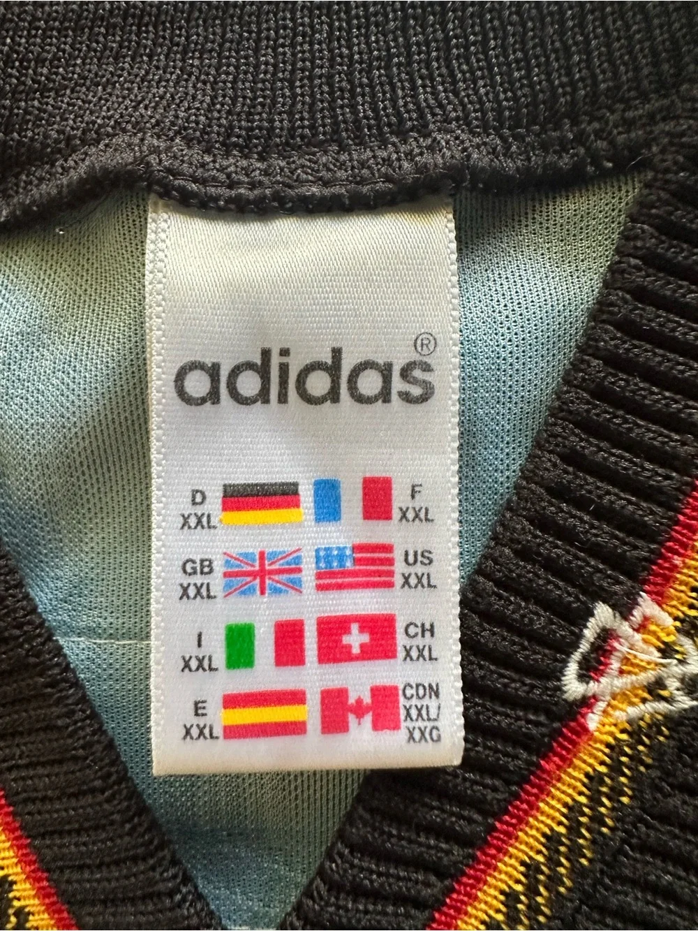 VINTAGE ADIDAS GERMANY 1996-1998 AWAY FOOTBALL SOCCER JERSEY  RETRO  MEN’S  XXL